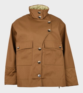 Asymmetric Short Coat Brown
