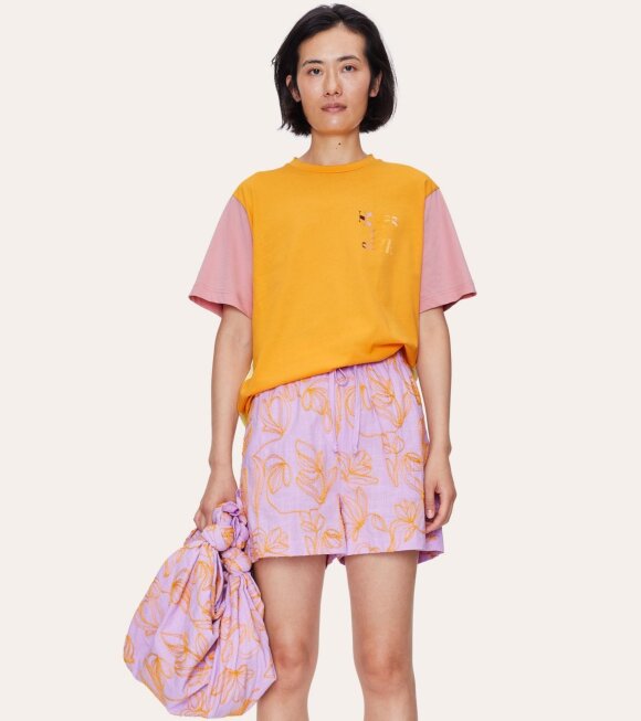 Stine Goya - Margila T-shirt Orange/Pink/Yellow