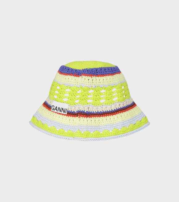 Ganni - Crochet Bucket Hat Heather/Multicolor