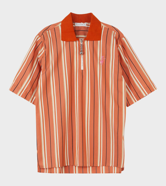 JW Anderson - Half Zip S/S Polo Shirt Orange