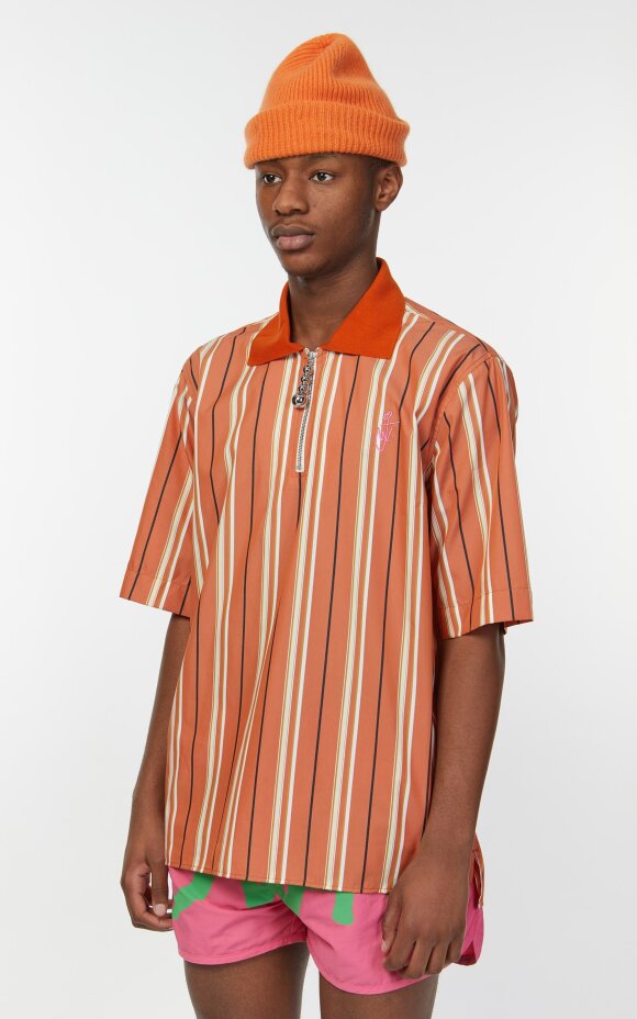 JW Anderson - Half Zip S/S Polo Shirt Orange