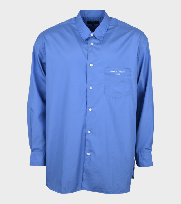 Comme des Garcons Homme - Classic Logo Pocket Shirt Blue