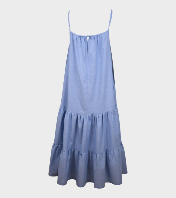AF Agger - Chambray Romantic Strap Dress Blue