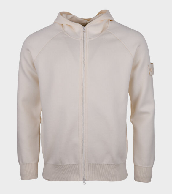 Stone Island - Cotton Patch Knit Hoodie All Off-white