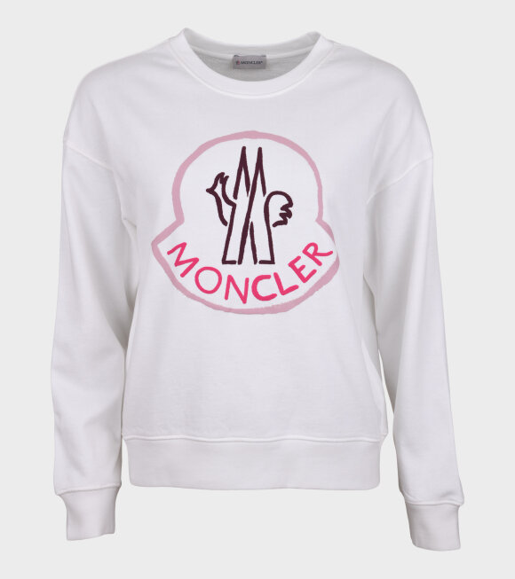 Moncler - Logo Sweat White/Pink