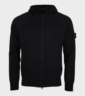 Ghost Cotton Patch Knit Hoodie Black