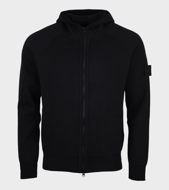 Stone Island - Ghost Cotton Patch Knit Hoodie Black