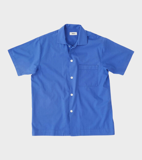 Tekla - Pyjamas S/S Shirt Royal Blue