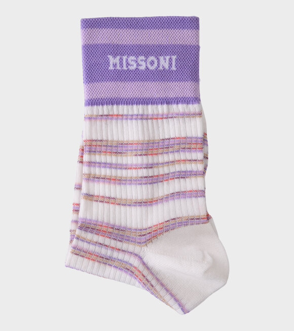 Missoni - Striped Logo Socks Purple