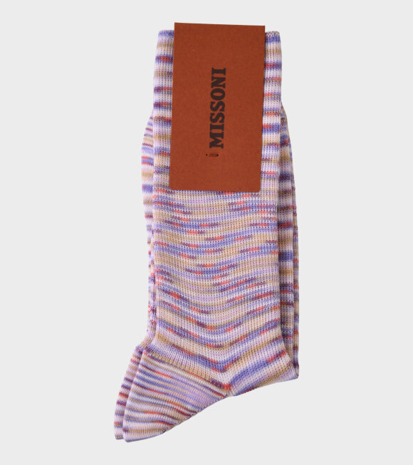 Missoni - Striped Cotton Socks Purple