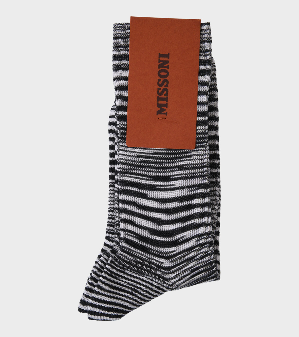 dr. Adams Missoni Striped Cotton Socks Black/White