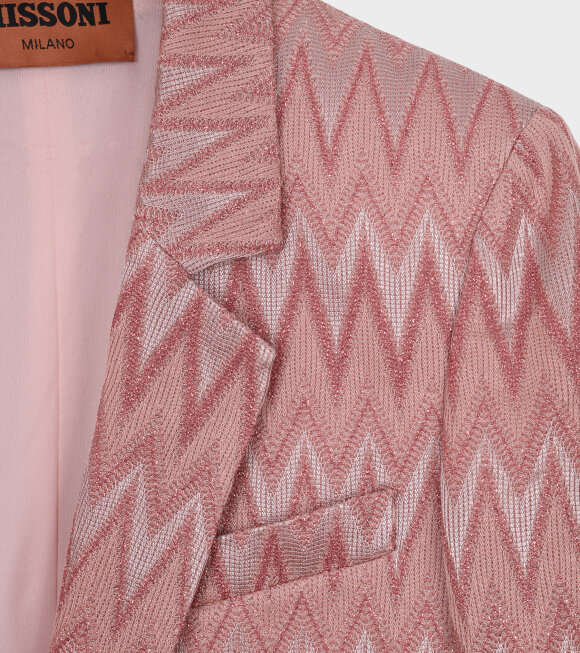 Missoni - Zig Zag Striped Blazer Pink