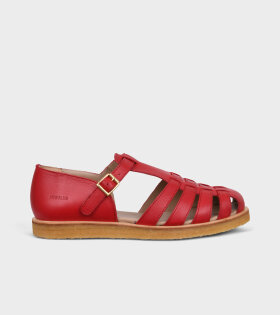 Closed Toe Sandals Raspberry Red