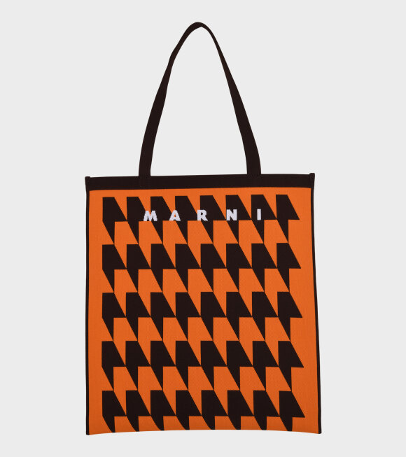 Marni - Flat Shopper Bag Orange/Brown