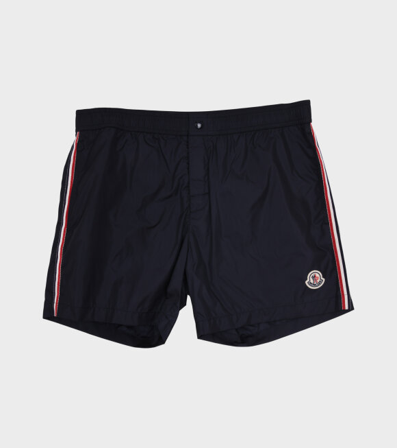 Moncler - Boxer Mare Striped Shorts Dark Navy