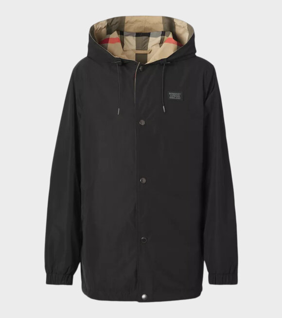 Burberry - Elmhurst Reversible Check Hooded Jacket Black
