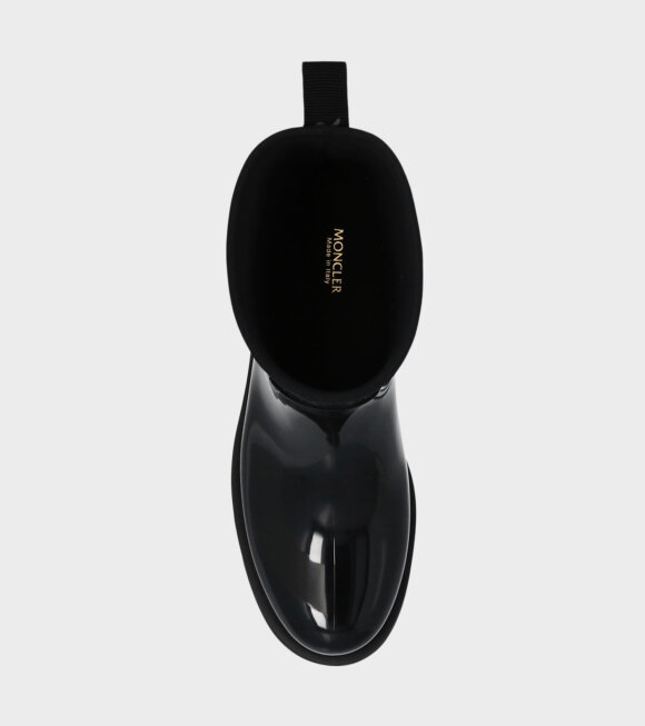 Moncler - Ginette Shiny Rain Boots Logo Black