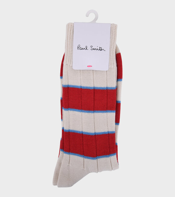 Paul Smith - Kennedy Socks Off-white/Red
