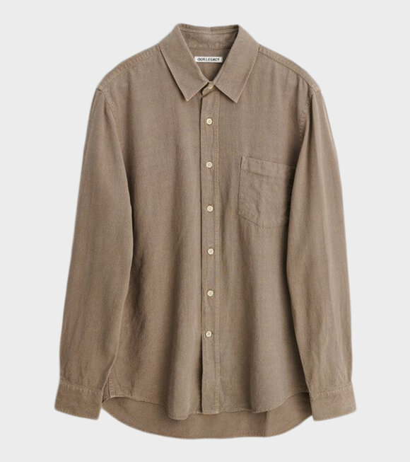 Our Legacy - Classic Shirt Swamp Brown Silk Noil