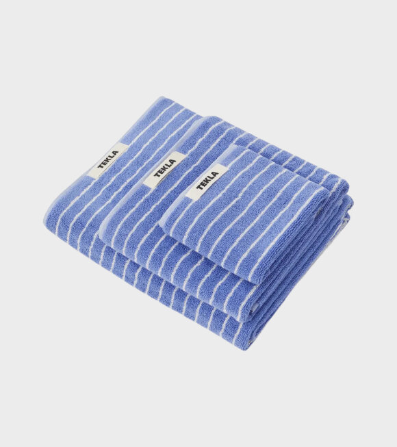 Tekla - Bath Towel 70x140 Clear Blue Stripes