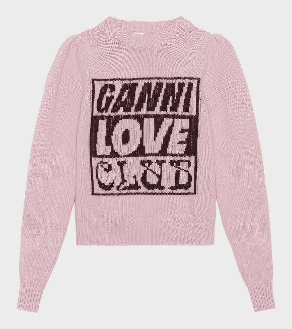Ganni - Graphic Wool Sweater Pink Lavender