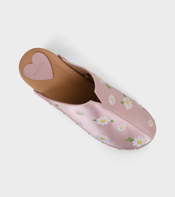 Sleeper - Mathilda Embroidered Daisies Clogs Pink