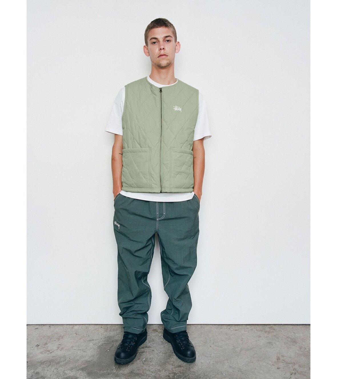 人気商品セール STUSSY DIAMOND QUILTED VEST | temporada.studio