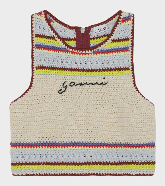 Ganni - Crochet Bikini Top Multicolor