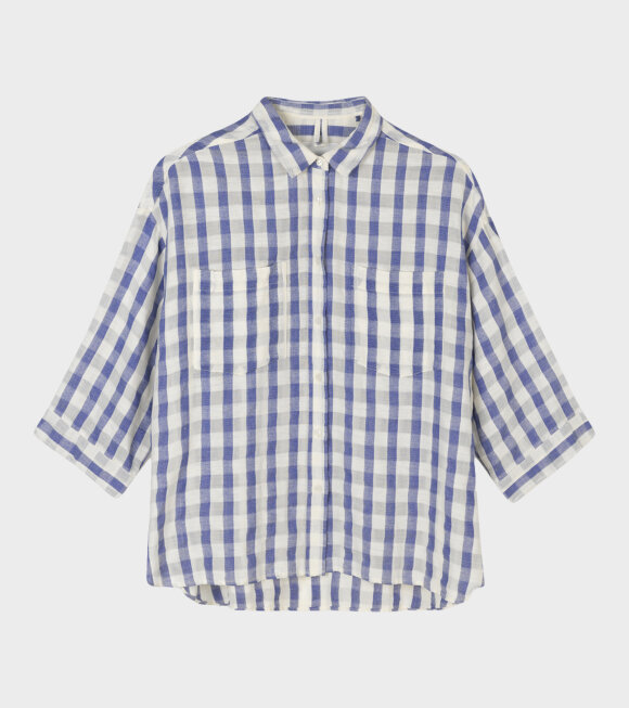 Aiayu - Short Sleeve Shirt Check Mix Viola