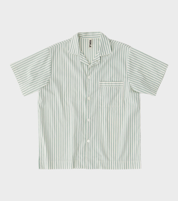 Tekla - Pyjamas S/S Shirt Clover Green