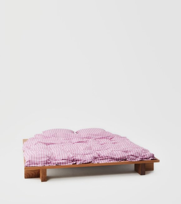 Tekla - Percale Pillow 60x63 Mallow Pink Stripes
