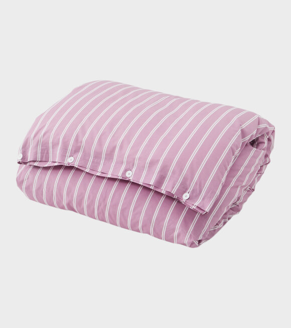 Tekla - Percale Duvet 140x200 Mallow Pink Stripes