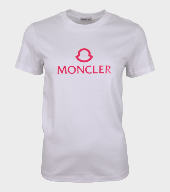Moncler - Basic Logo T-shirt White/Pink