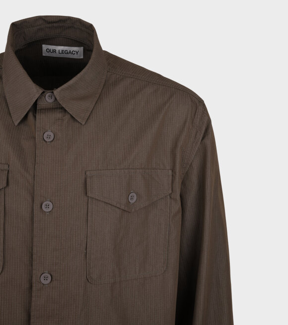 Our Legacy - Military Base Shirt Army Green Cotton Ripstop