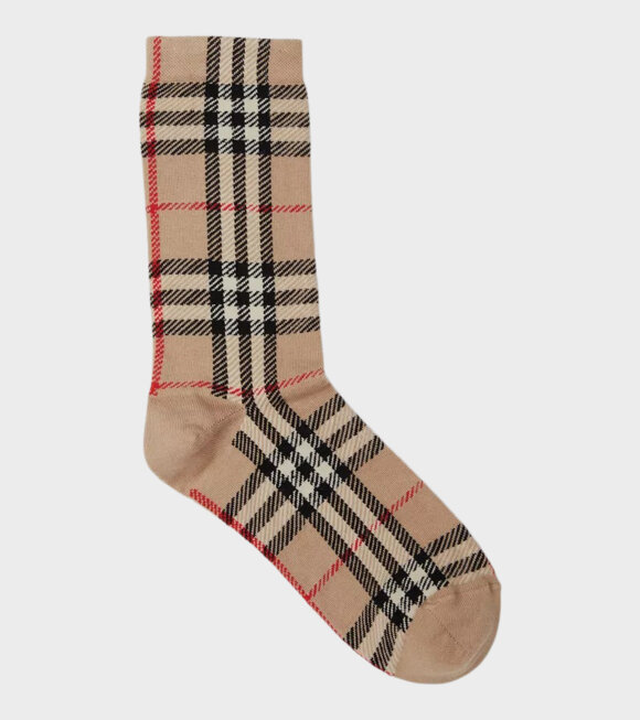 Burberry - Classic Archive Check Socks Beige