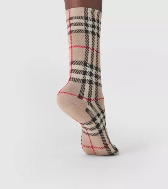 Burberry - Classic Archive Check Socks Beige