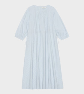 Lucca Dress Stripe Light Blue/White
