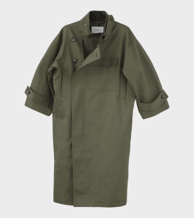 Water Resistant Coat Army Green