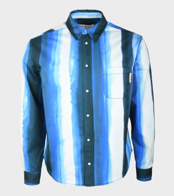 Marni - Camicia L/S Shirt Waterfall Stripe Blue