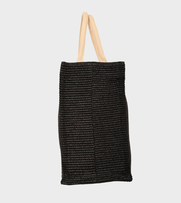 Marni - Large Raffia Tropicalia Bag Black