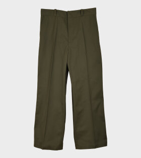 Wide Leg Trousers Olive Green