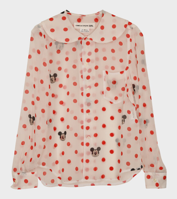 Comme des Garcons Girl - Disney Dotted Shirt White/Red