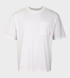 Acne Extorr Pocket Pink Label T-shirt White - dr. Adams