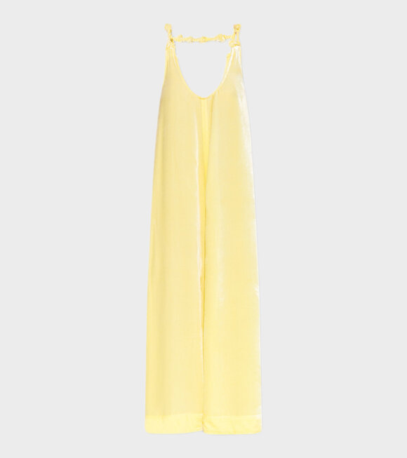 Ganni - Velvet Dress Yellow Pear