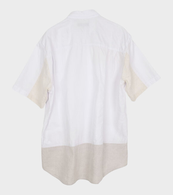 Comme des Garcons Homme - Linen Patchwork S/S Shirt White/Beige 