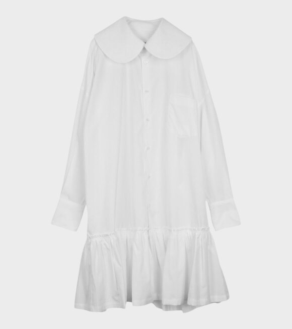 Comme des Garcons Girl - Ruffle Shirt Dress White