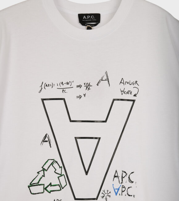 A.P.C - Logo Print T-shirt White