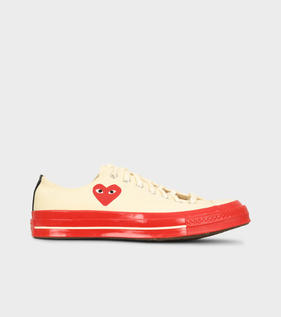 CDG Play X Converse - Chuck Taylor Low Off-White/Red
