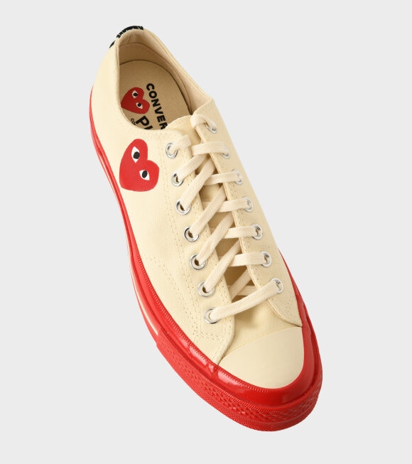 CDG Play X Converse - Chuck Taylor Low Off-White/Red
