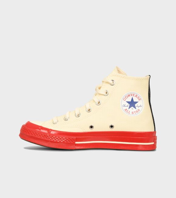 CDG Play X Converse - Chuck Taylor High Off-White/Red